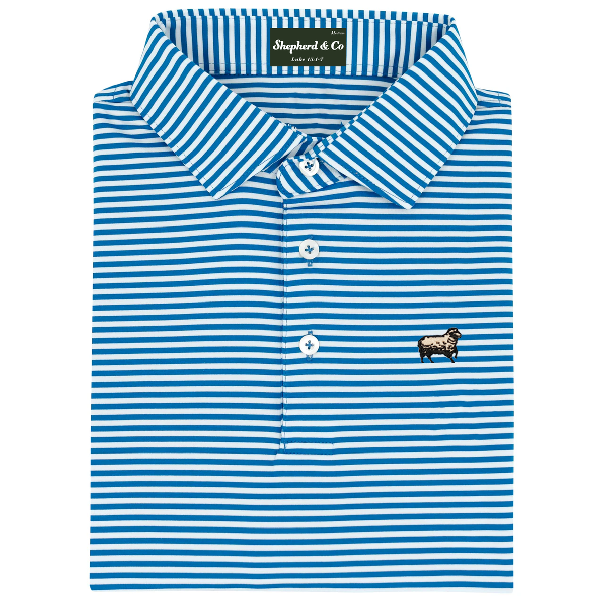 'Ocean Blue' Polo Shirt - Small