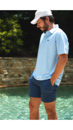 'Ocean Blue' Polo Shirt - Small