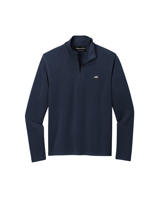 The Yoke Quarter-Zip: River Blue