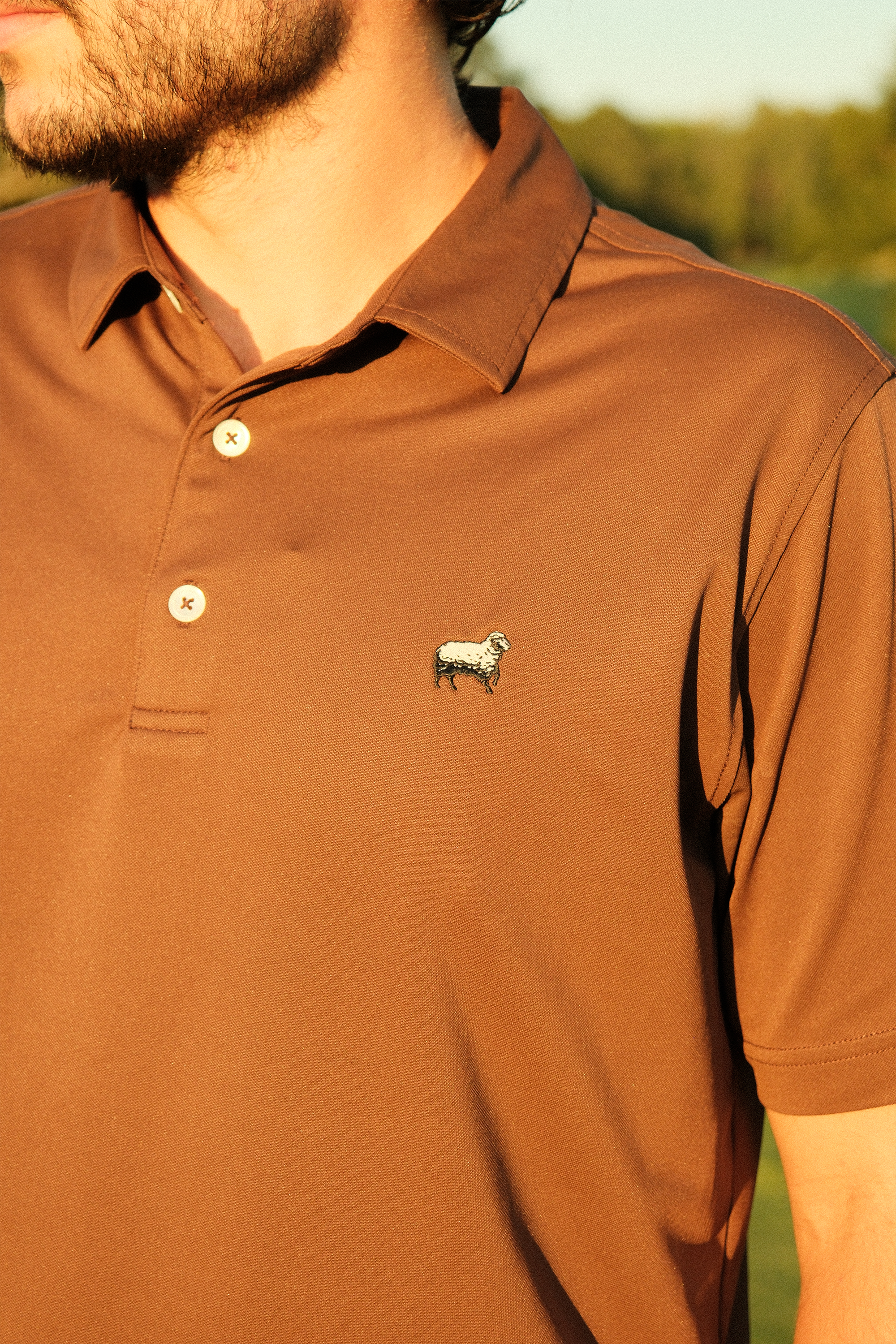 'Brown' Piqué Polo Shirt