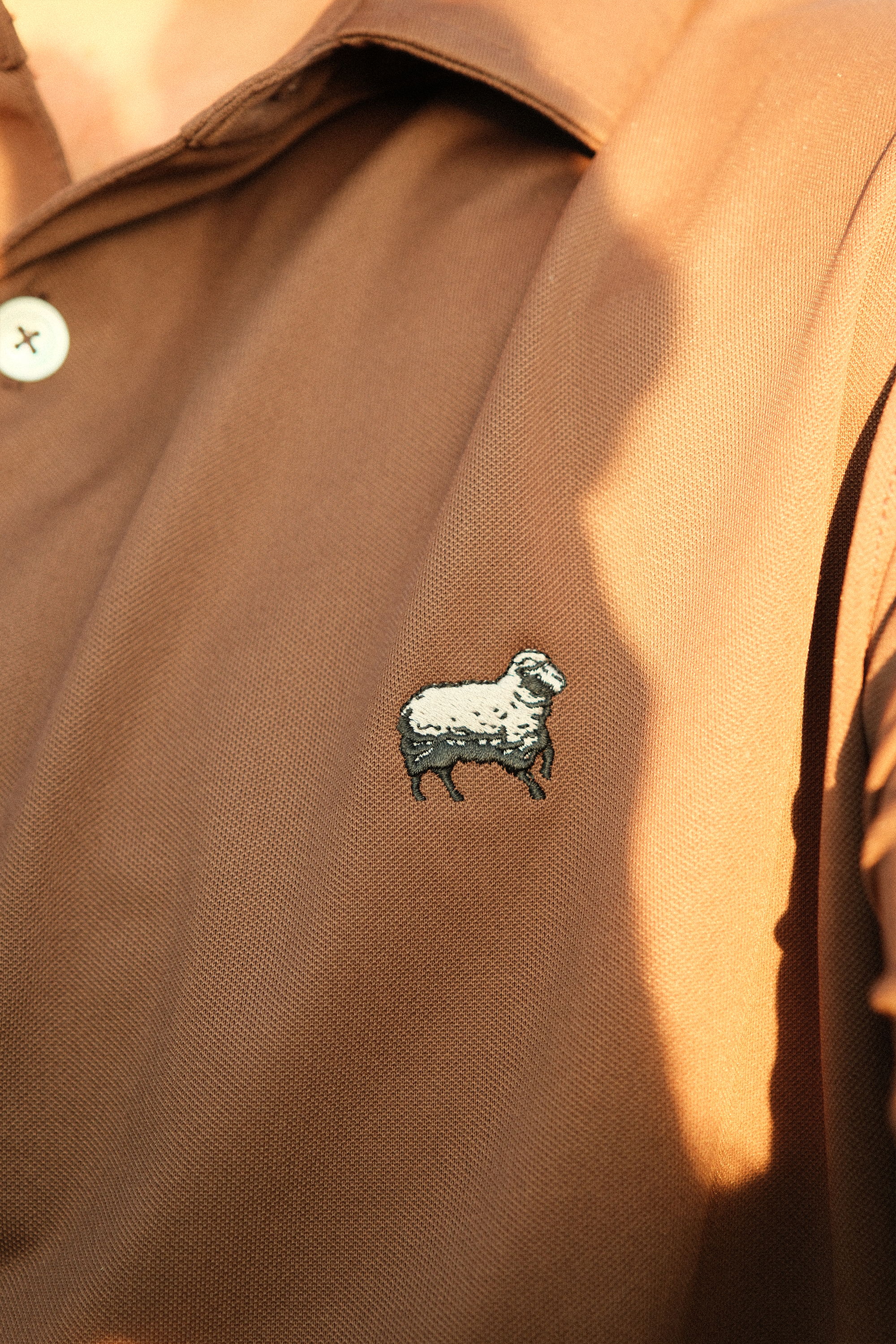 'Brown' Piqué Polo Shirt